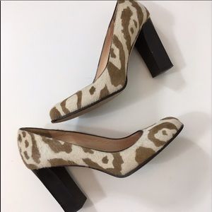 Kate spade calf hair cow animal print heels